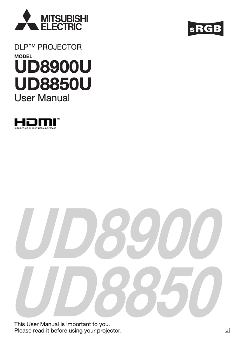 Imagen de la primera página del manual del dispositivo UD8900U