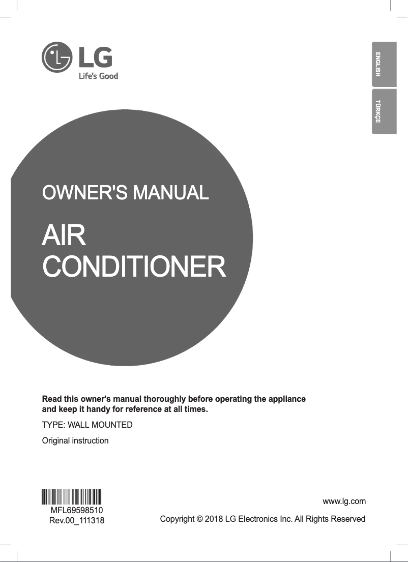 Imagen de la primera página del manual del dispositivo AMNW24GSKB0