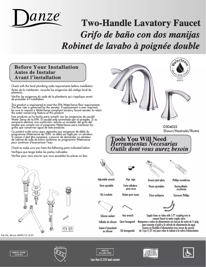 Imagen de la primera página del manual del dispositivo D304022