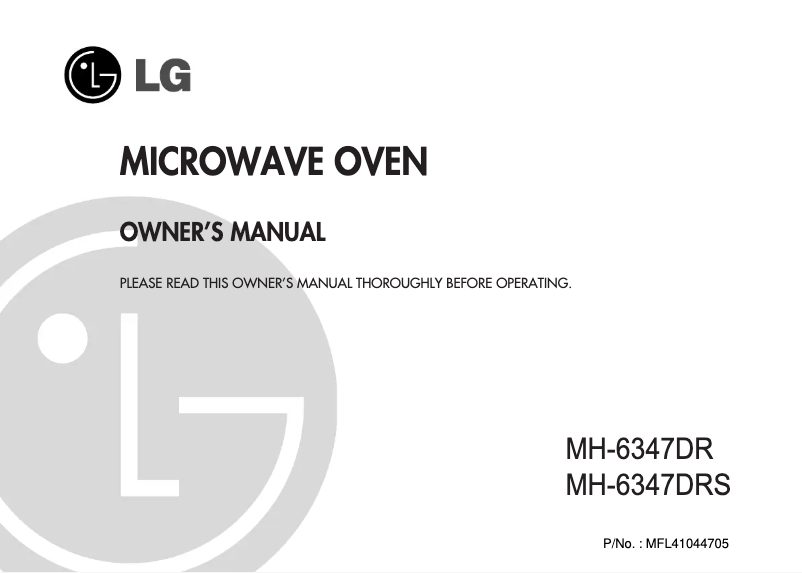 Página 1 del manual Manual de usuario LG MH-6347DRS