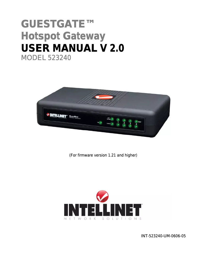 Imagen de la primera página del manual del dispositivo 523240