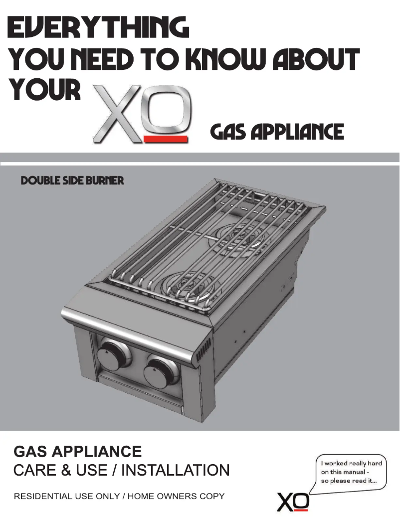 Página 1 del manual Manual de usuario XO XOGSIDEBXLTL