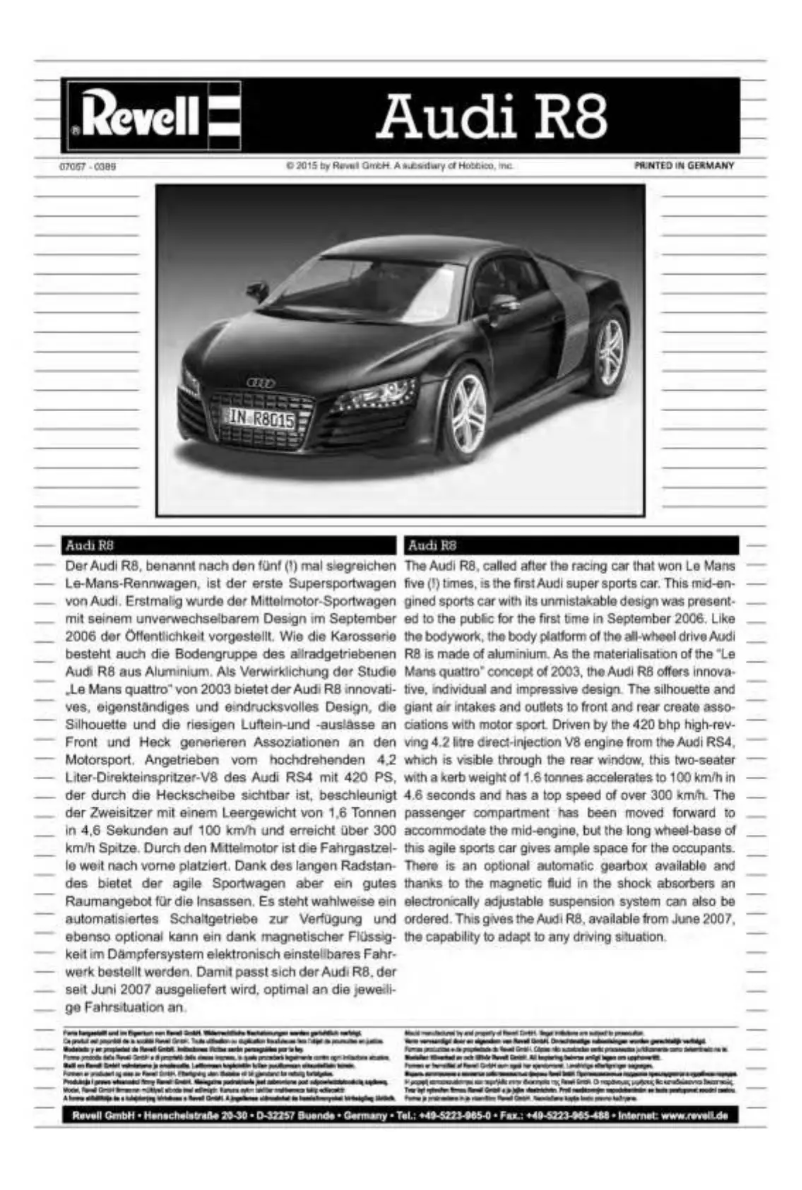 Imagen de la primera página del manual del dispositivo Audi R8