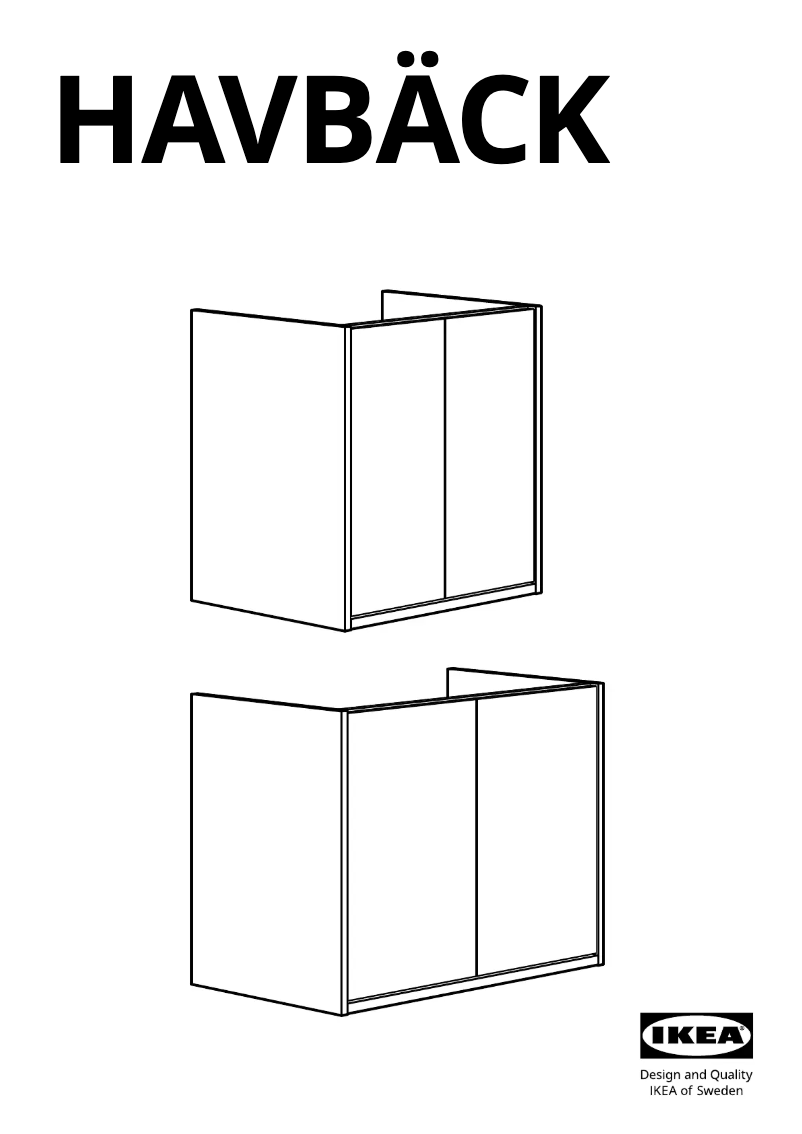 Página 1 del manual Manual de usuario Ikea HAVBÄCK 205.352.42