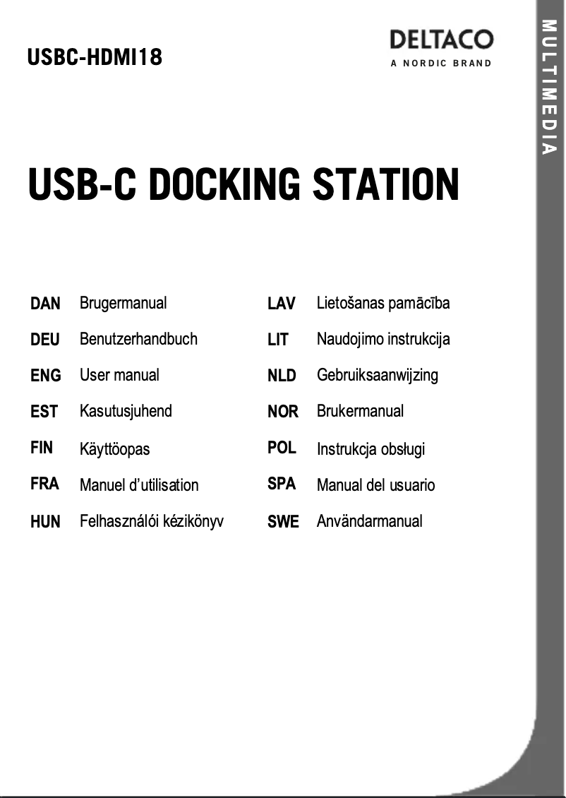 Página nº 1 - Manual de usuario Deltaco USBC-HDMI18
