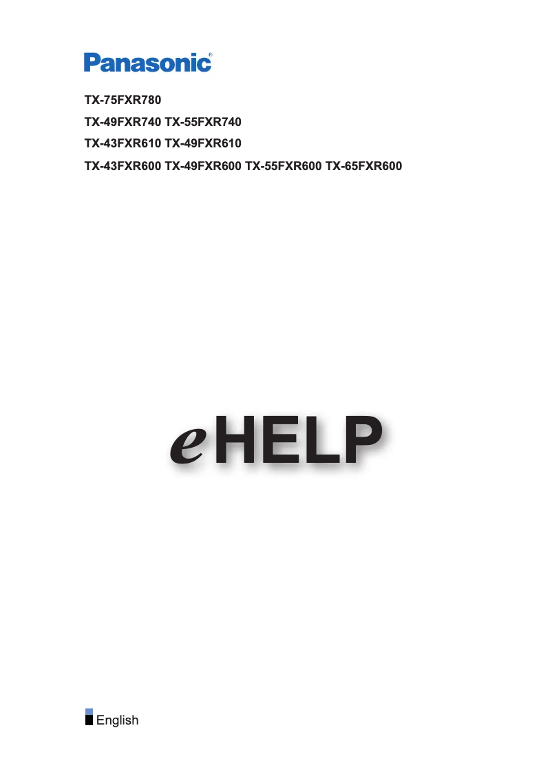 Página 1 del manual Manual de usuario Panasonic Viera TX-75FXR780