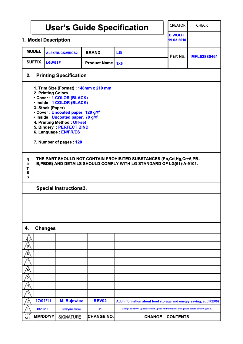 Imagen de la primera página del manual del dispositivo GS3159PVJV