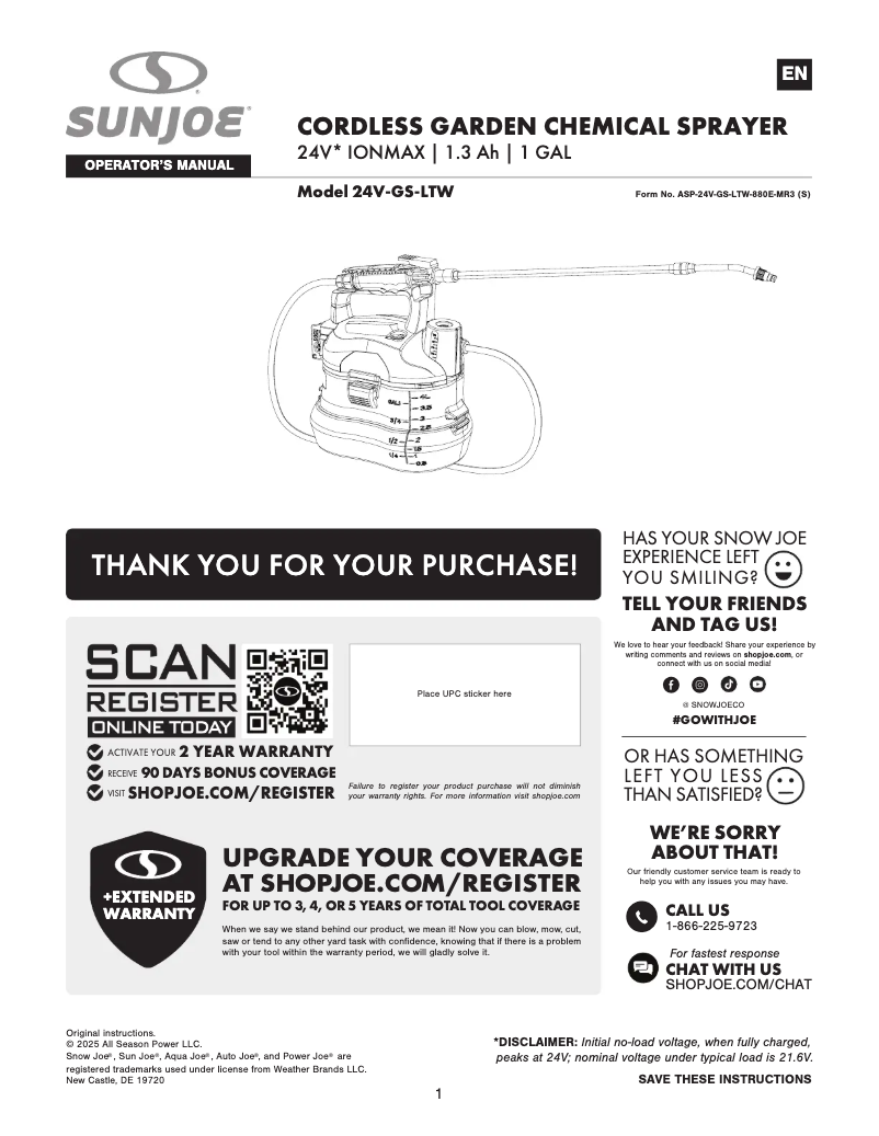 Imagen de la primera página del manual del dispositivo 24V-GS-LTW