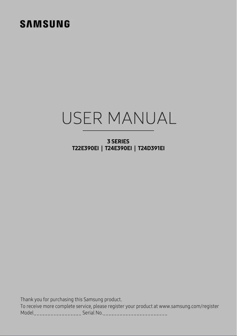 Imagen de la primera página del manual del dispositivo T22E390EI