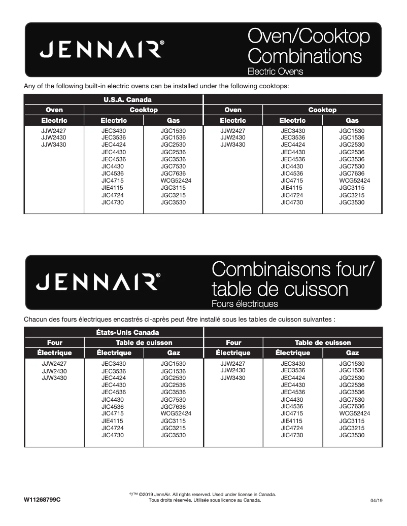 Imagen de la primera página del manual del dispositivo JEC4430HB