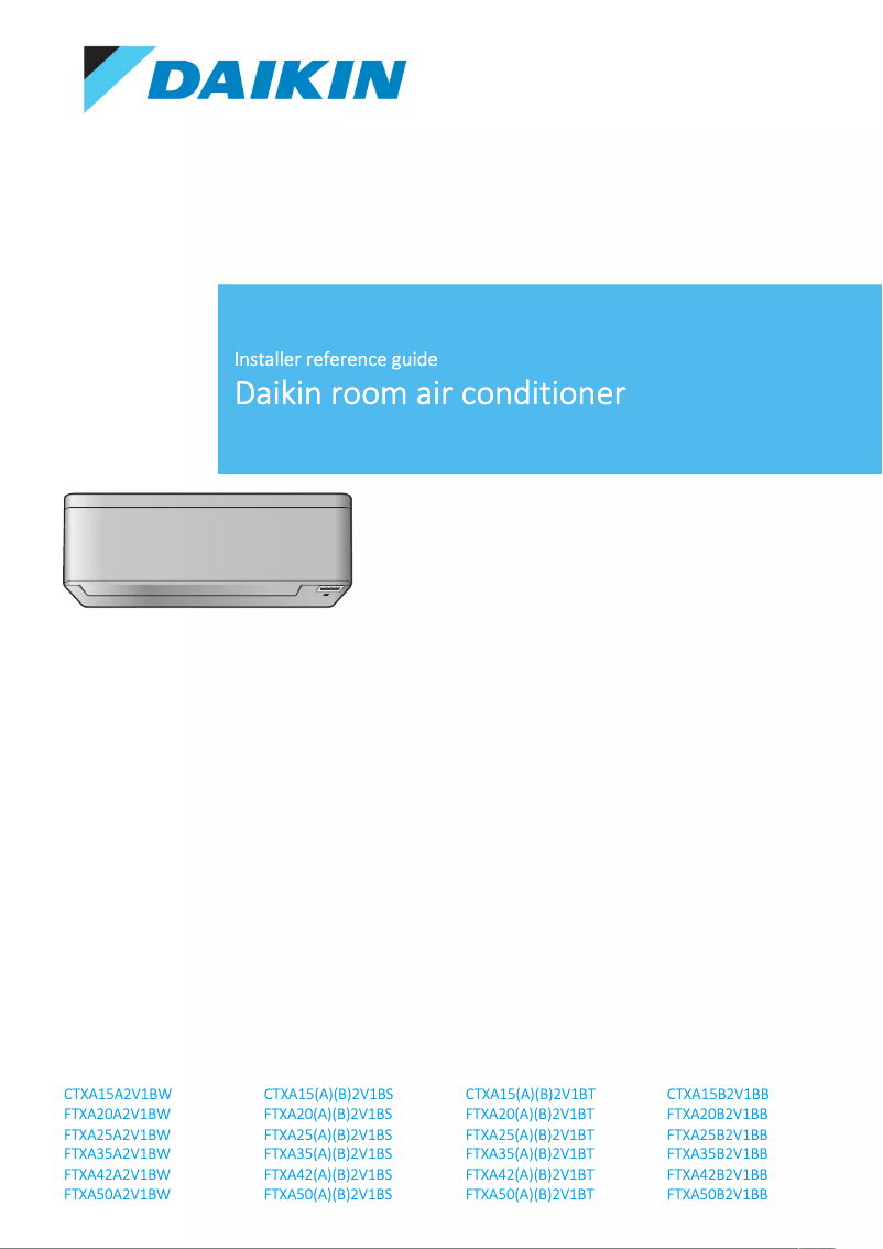 Página nº 1 - Guía de instalación Daikin CTXA15B2V1BT