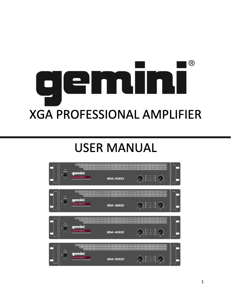 Página nº 1 - Manual de usuario Gemini XGA-4000