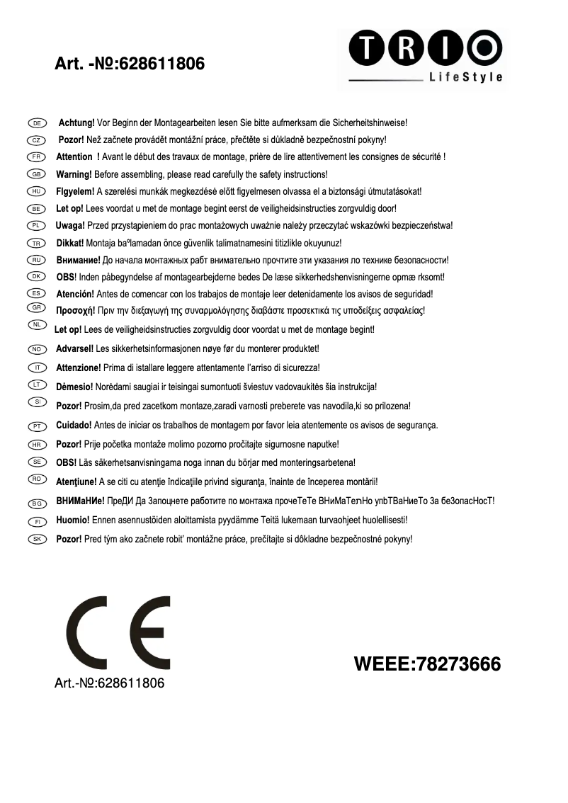 Imagen de la primera página del manual del dispositivo Pyramid 628611806