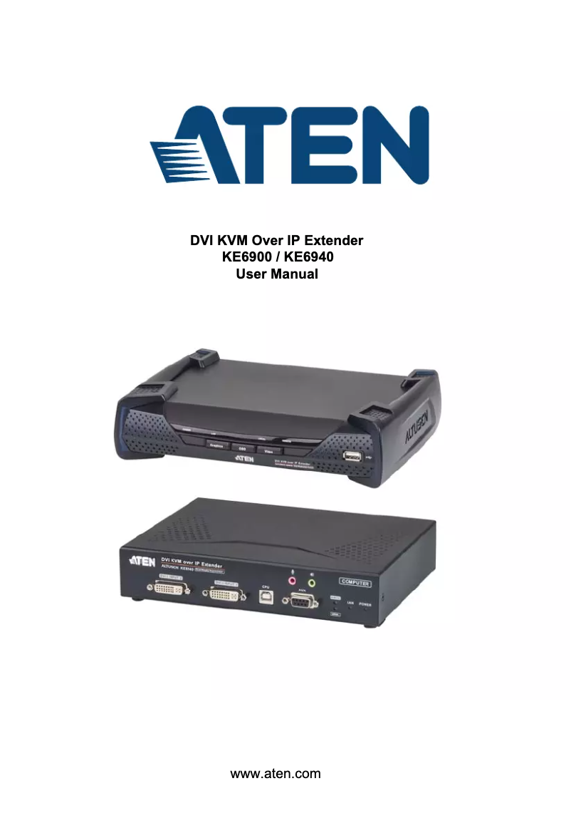 Página 1 del manual Manual de usuario ATen KE6900T