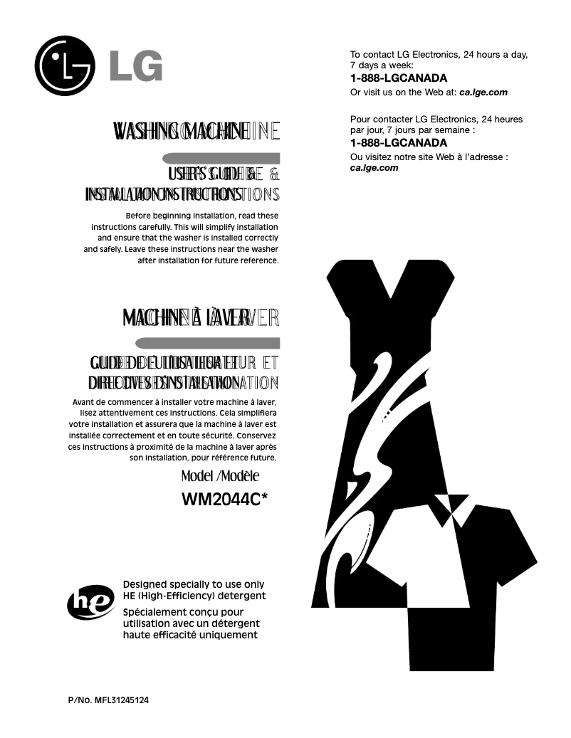 Página 1 del manual Manual de usuario LG WD-10413BD