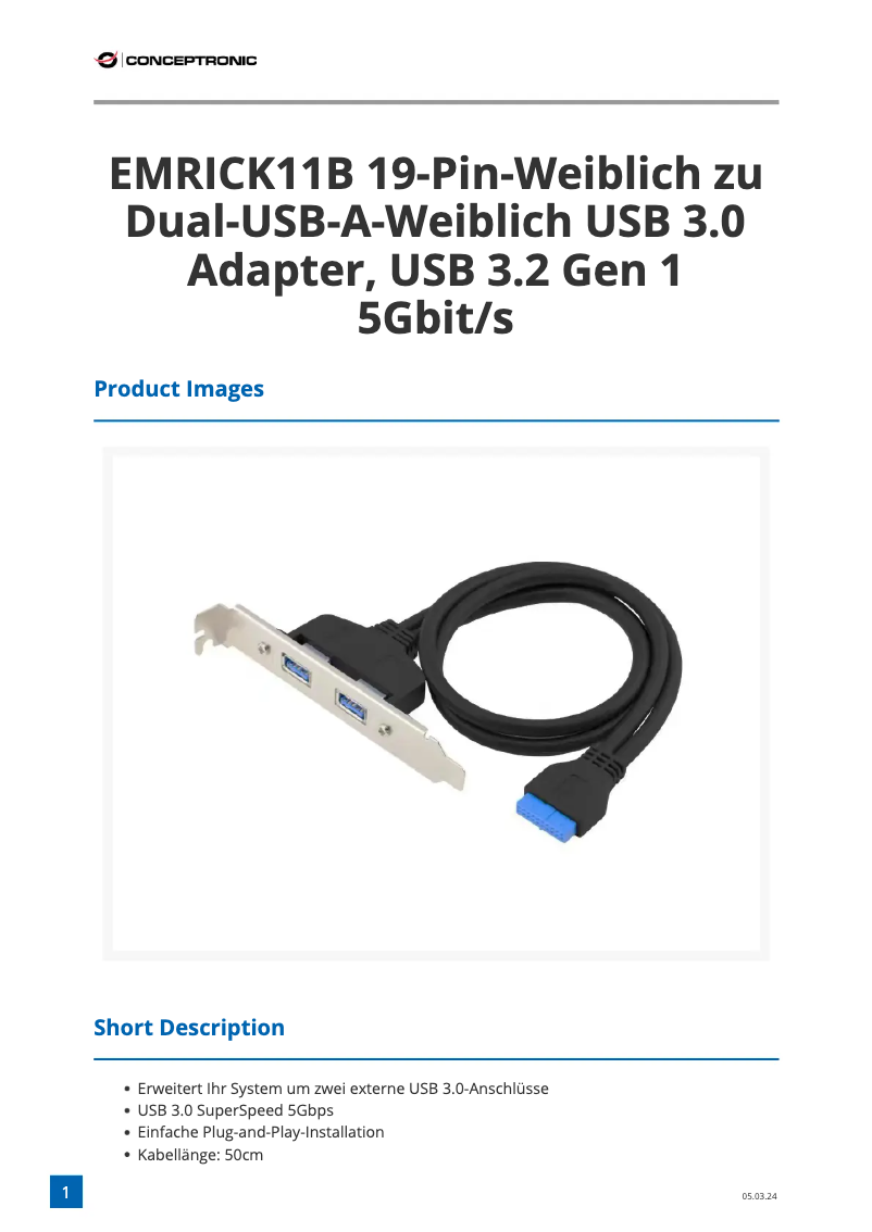 Imagen de la primera página del manual del dispositivo EMRICK11B