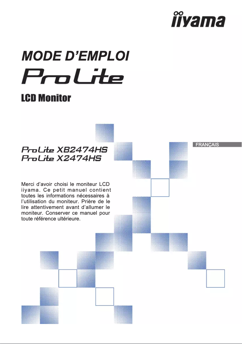 Imagen de la primera página del manual del dispositivo ProLite X2474HS-B2