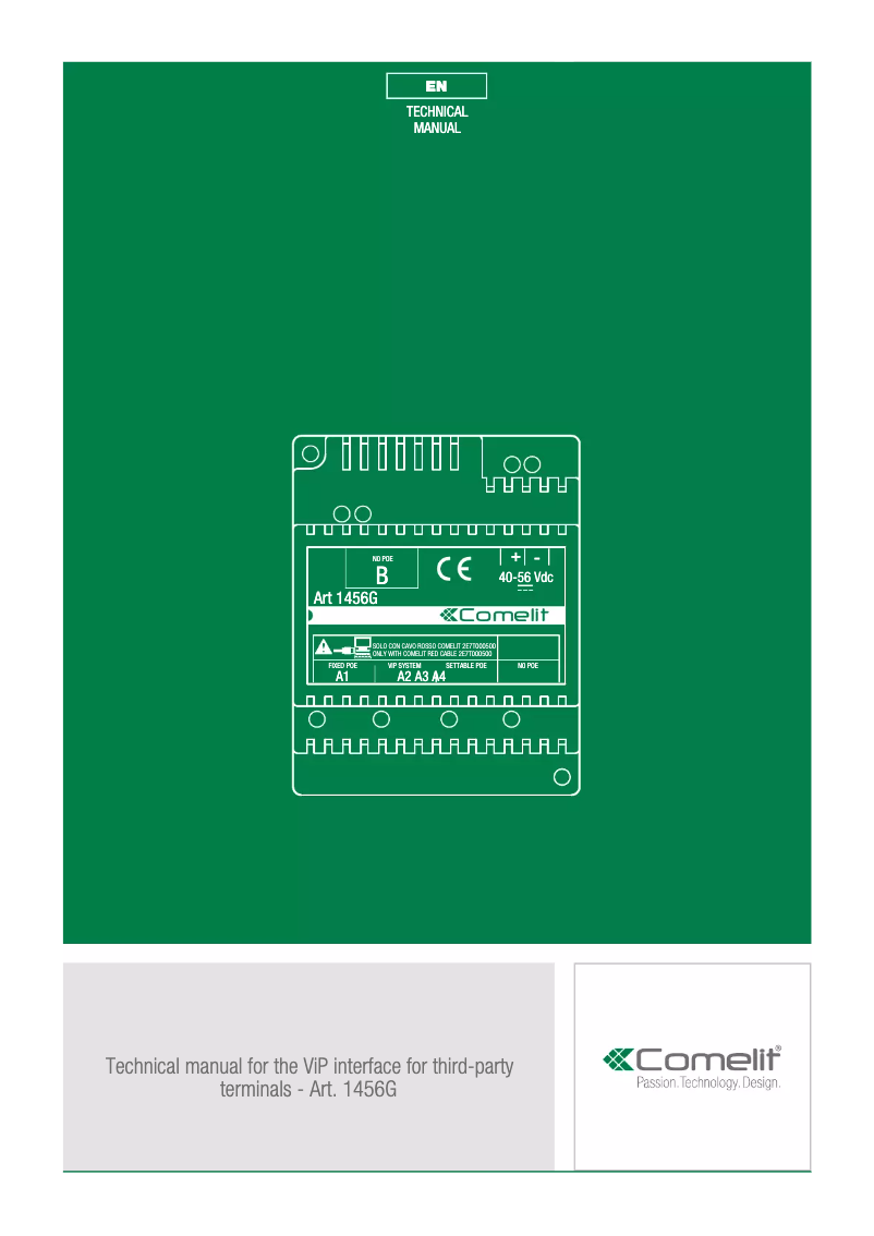Imagen de la primera página del manual del dispositivo 1456G