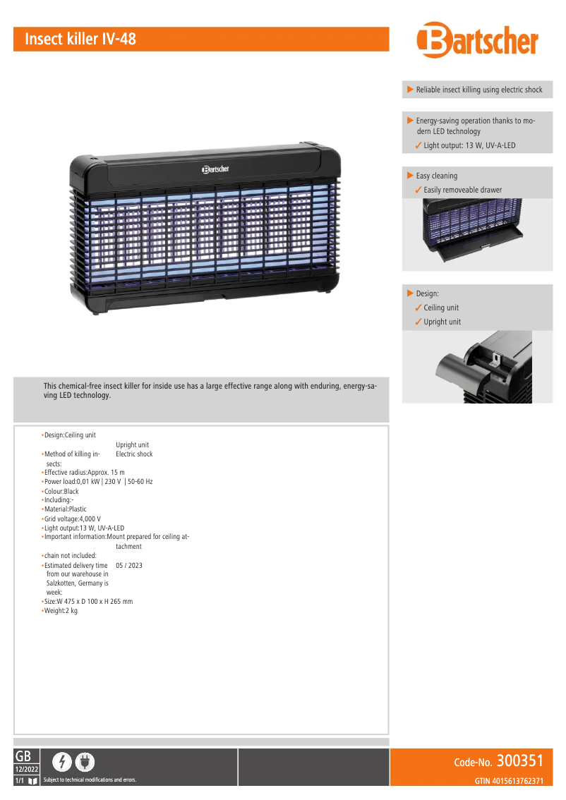 Imagen de la primera página del manual del dispositivo IV-48