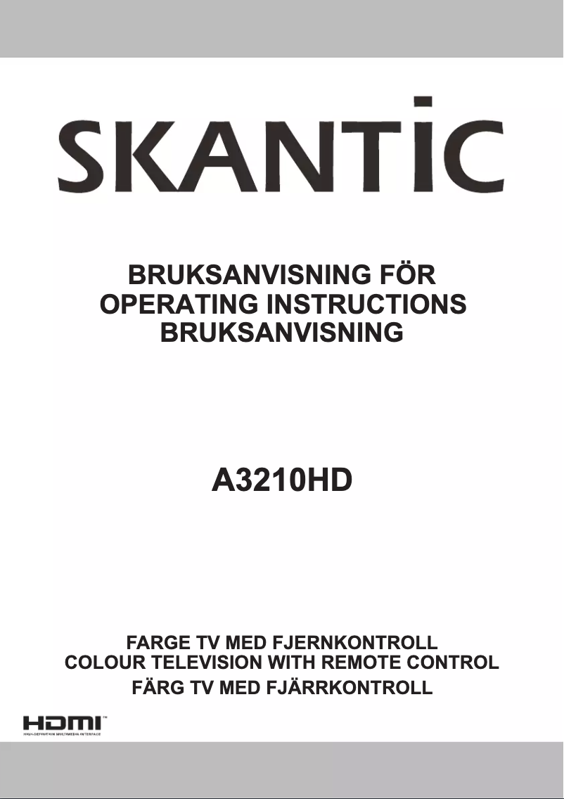 Imagen de la primera página del manual del dispositivo A3210HD