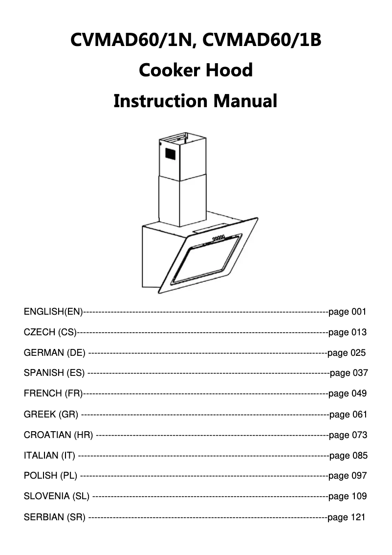 Página 1 del manual Manual de usuario Candy CVMAD60/1N
