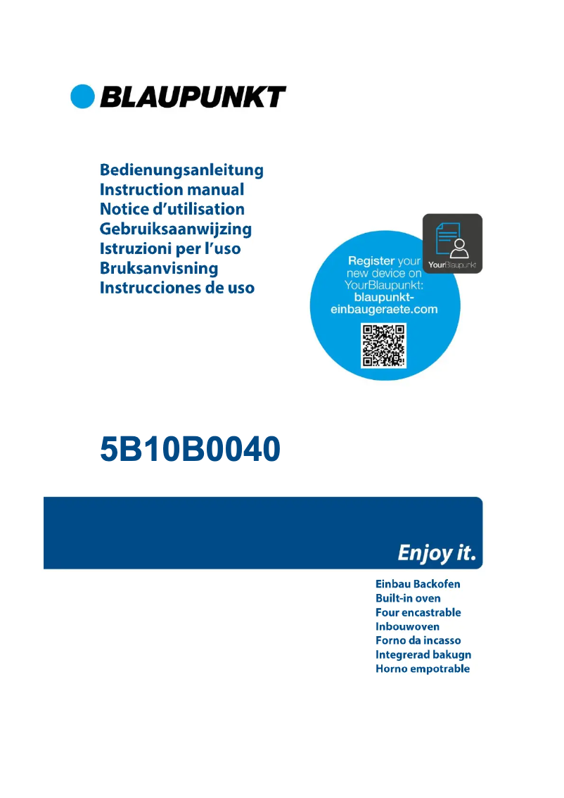 Página 1 del manual Manual de usuario Blaupunkt 5B10B0040