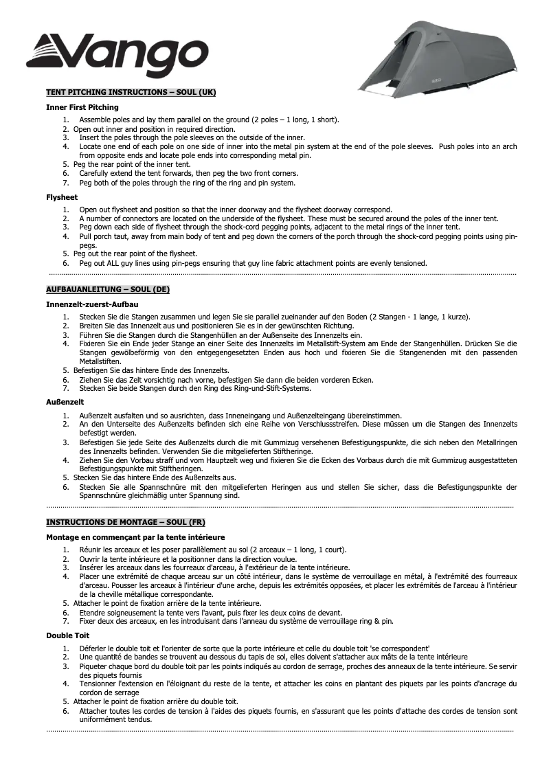 Imagen de la primera página del manual del dispositivo Soul 200