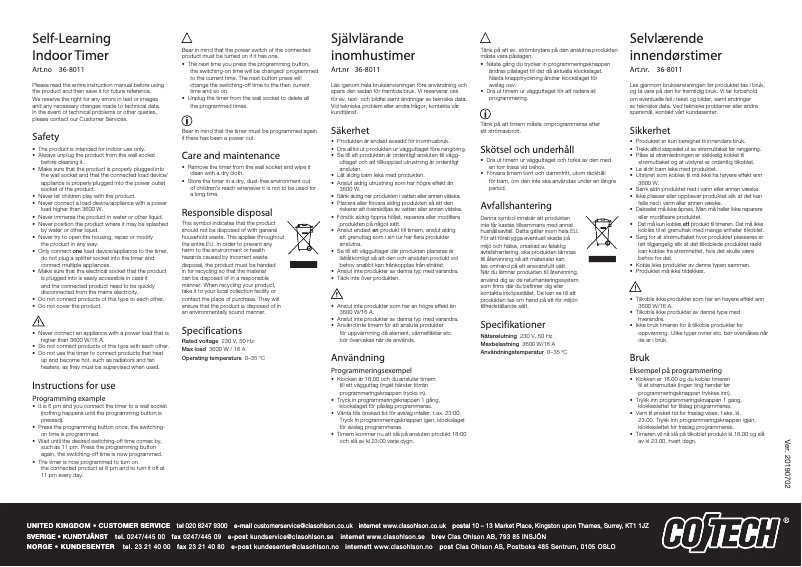 Página 1 del manual Manual de usuario Cotech 36-8011