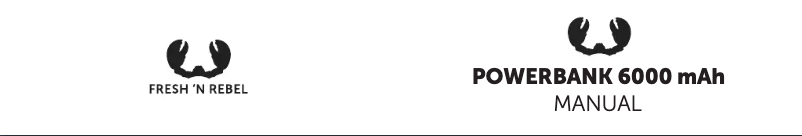 Página 1 del manual Manual de usuario Fresh 'n Rebel POWERBANK 6000 mAh