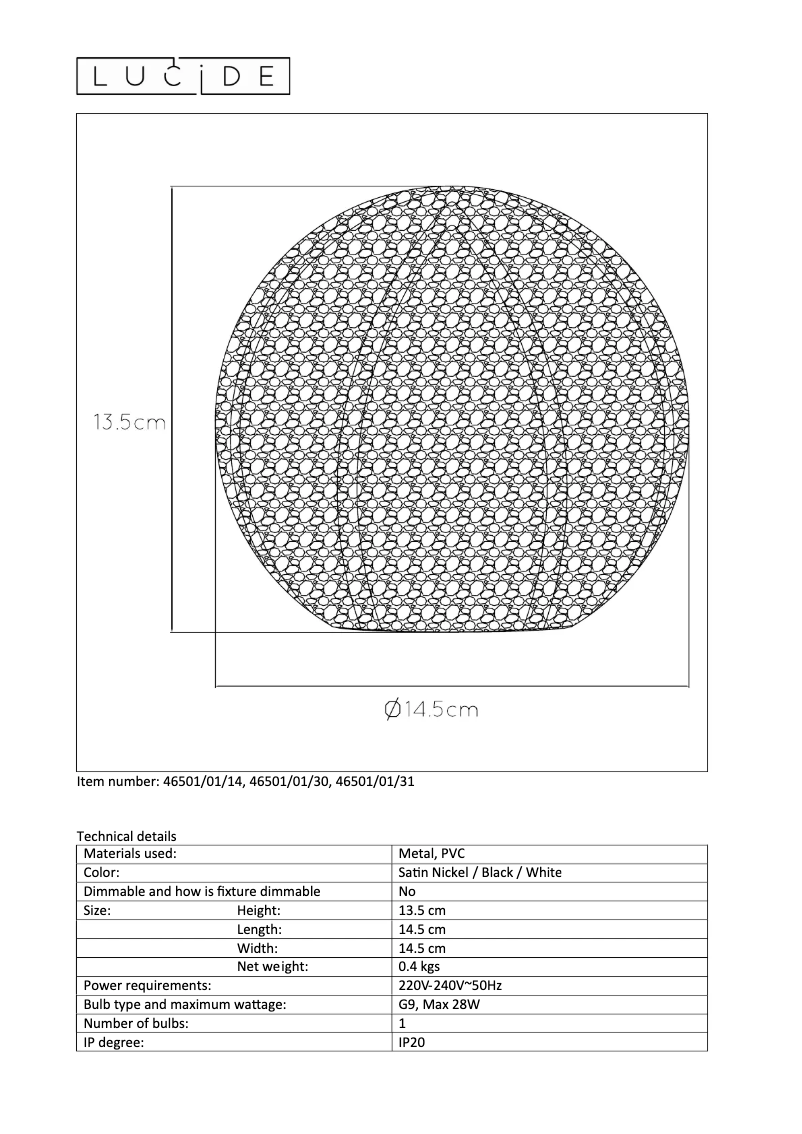 Imagen de la primera página del manual del dispositivo Paolo 46501/01/30