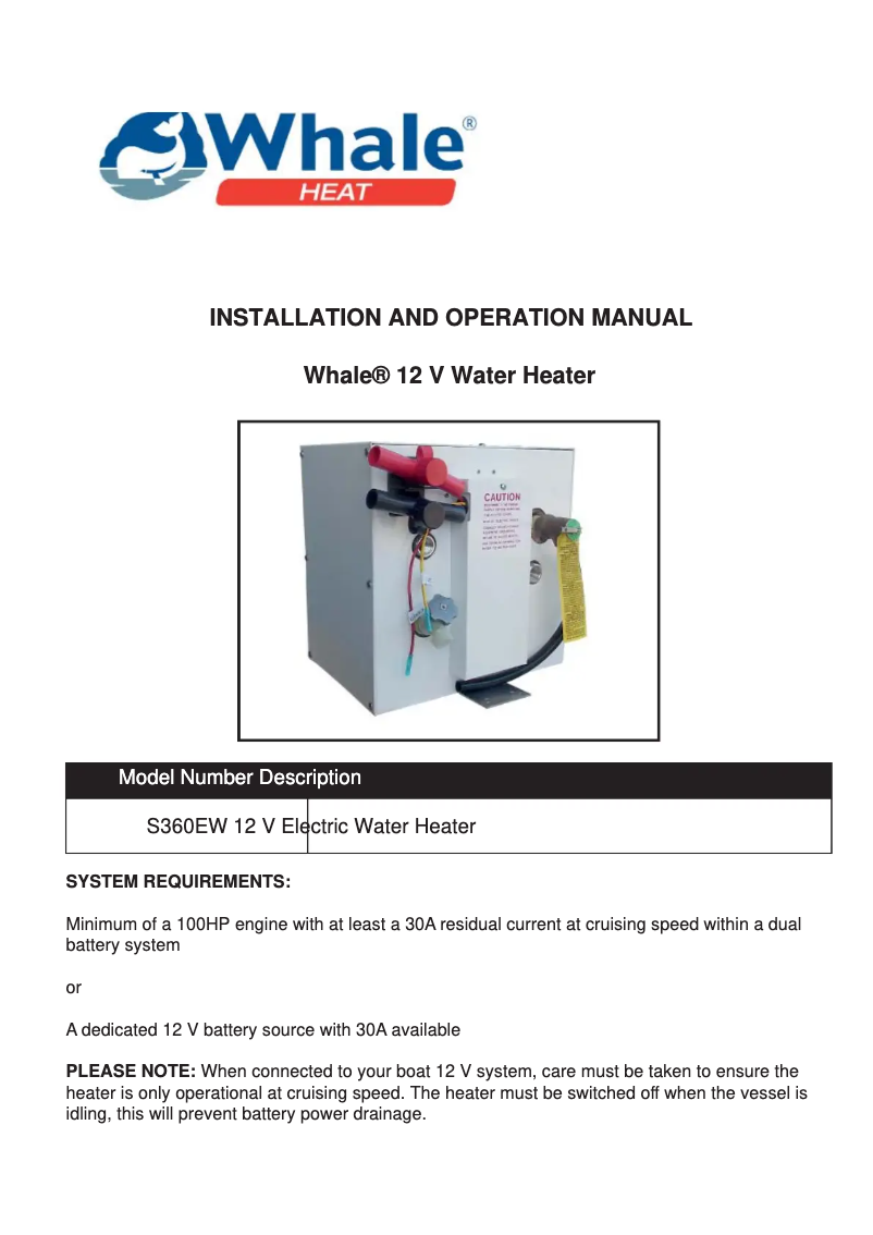 Página nº 1 - Manual de usuario Whale S360EW