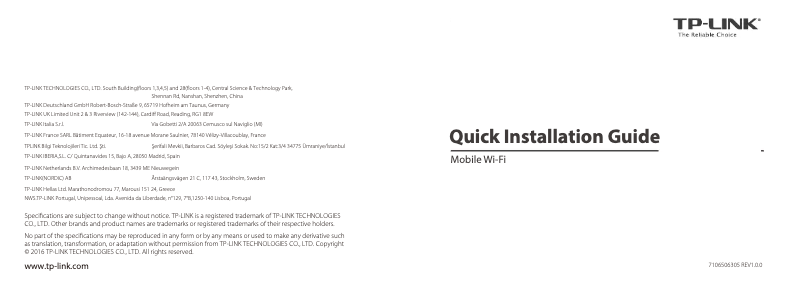 Página nº 1 - Manual de usuario TP-Link M7300