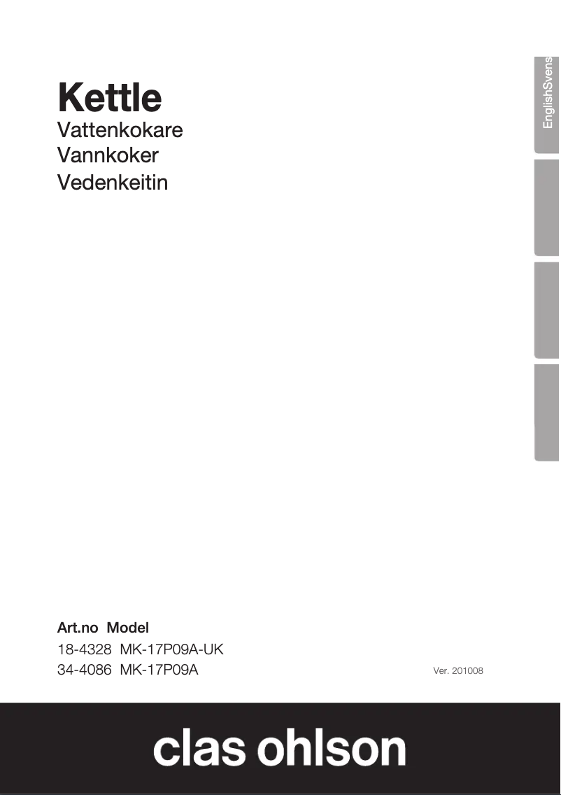 Página 1 del manual Manual de usuario Clas Ohlson MK-17P09A