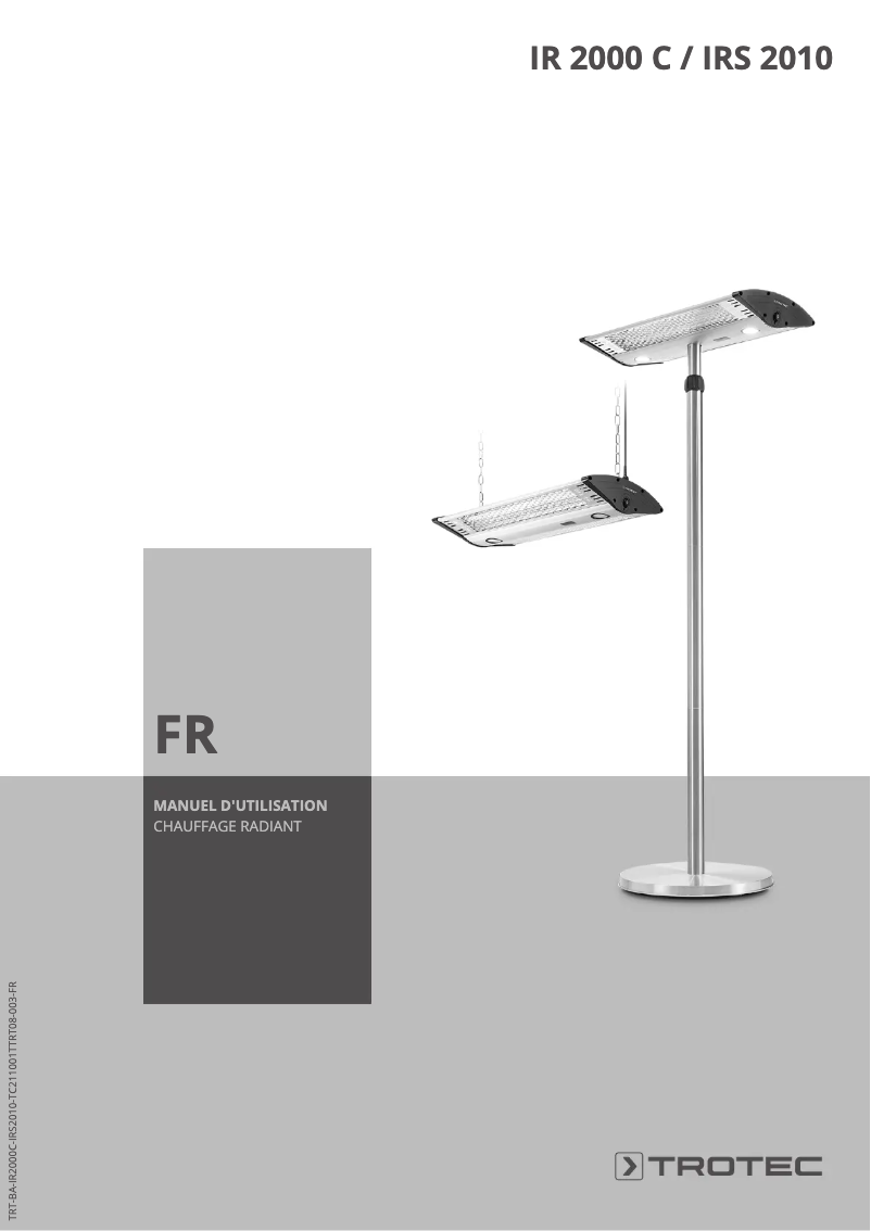 Imagen de la primera página del manual del dispositivo IR 2000 C