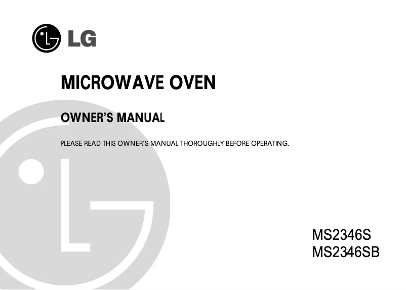 Página 1 del manual Manual de usuario LG MS2346SB
