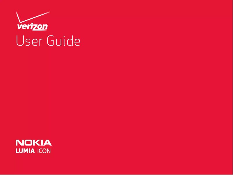 Imagen de la primera página del manual del dispositivo Lumia Icon