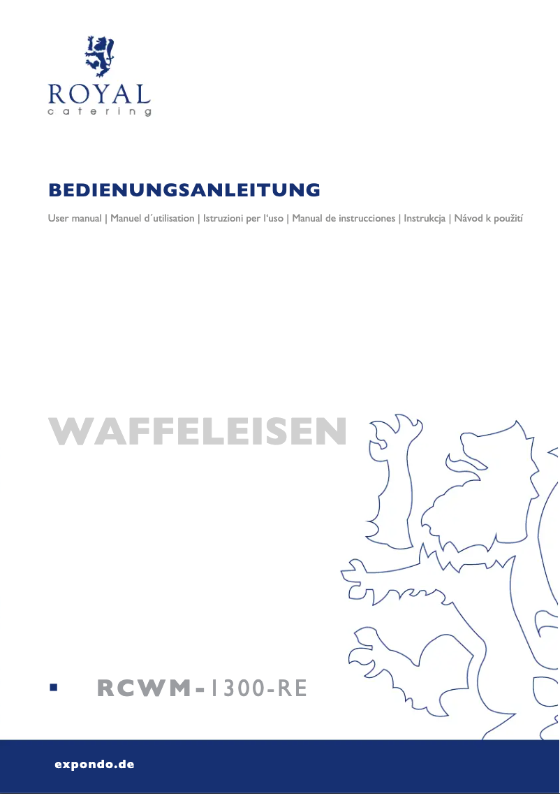 Página 1 del manual Manual de usuario Royal Catering RCWM-1300-RE
