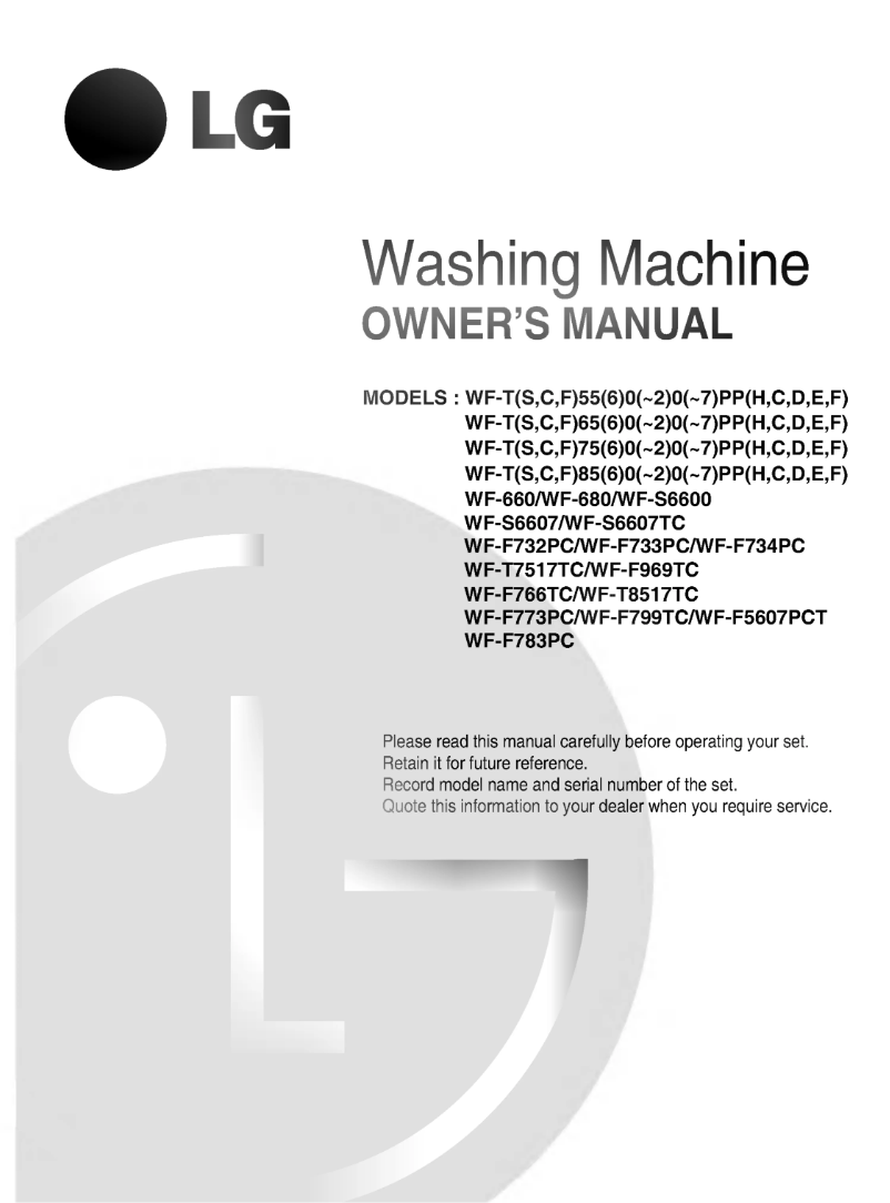 Página nº 1 - Manual de usuario LG WF-F5608PCT