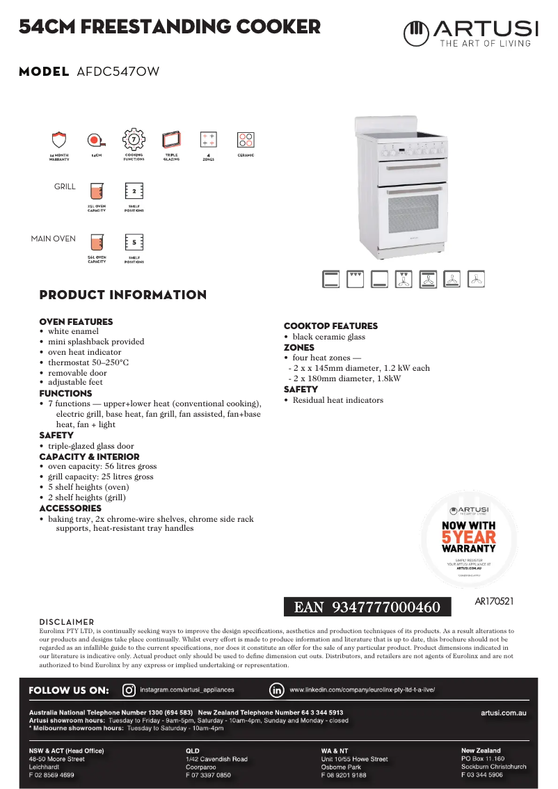 Imagen de la primera página del manual del dispositivo AFDC5470W
