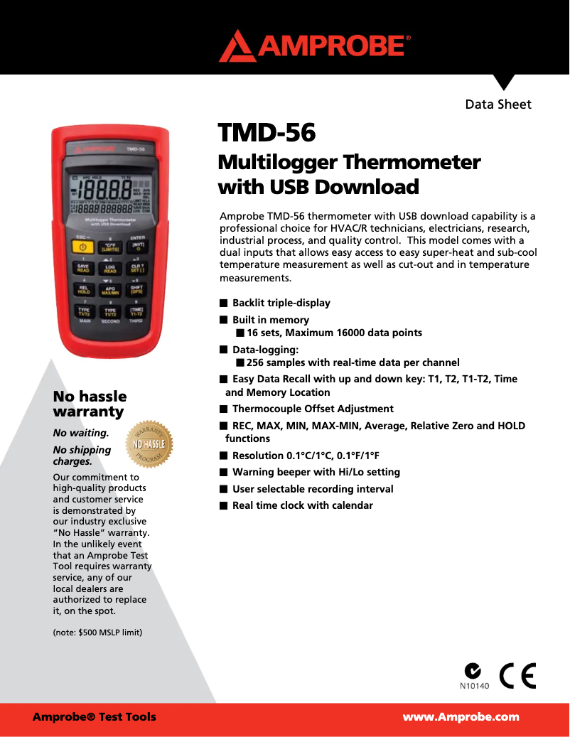 Imagen de la primera página del manual del dispositivo TMD-56