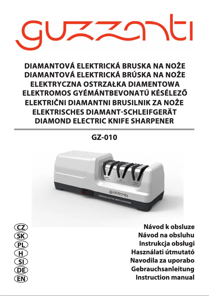 Imagen de la primera página del manual del dispositivo GZ 010