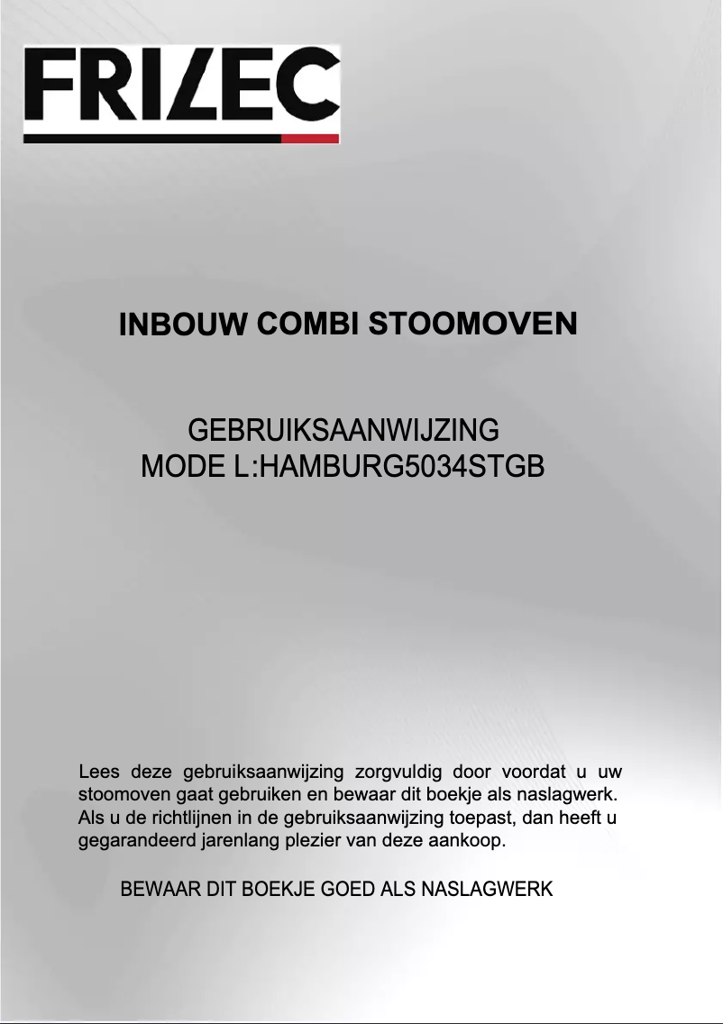 Página 1 del manual Manual de usuario Frilec HAMBURG5034STGB