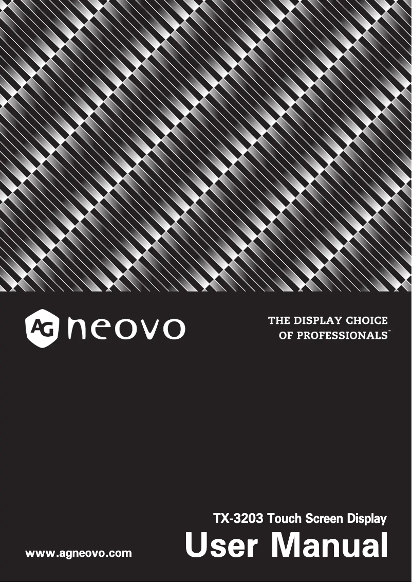 Imagen de la primera página del manual del dispositivo TX-3203