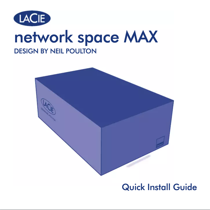 Imagen de la primera página del manual del dispositivo Network Space MAX