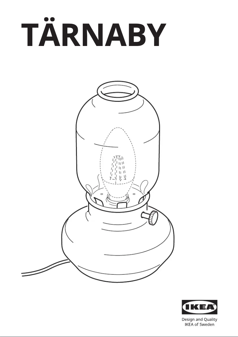 Imagen de la primera página del manual del dispositivo TÄRNABY 105.431.91