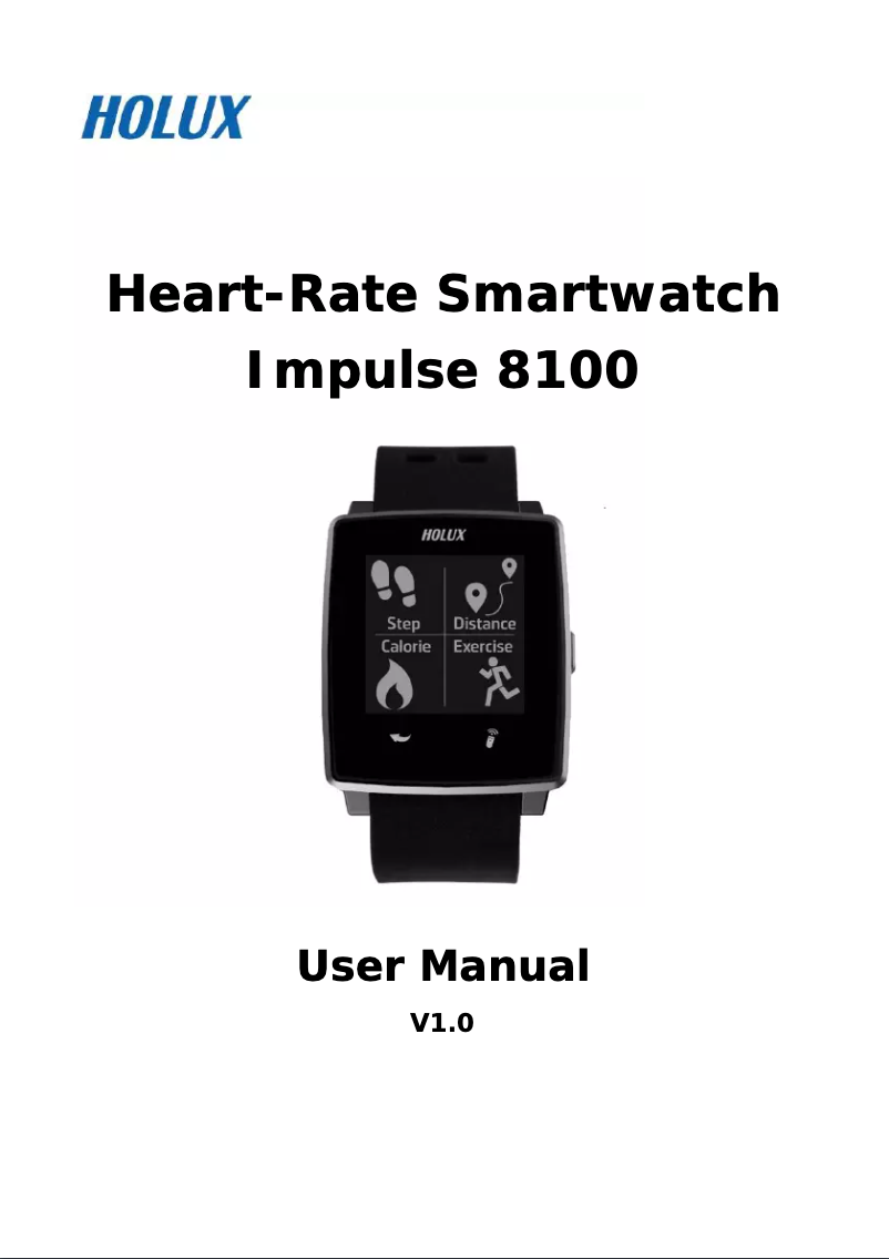 Imagen de la primera página del manual del dispositivo Impulse 8100