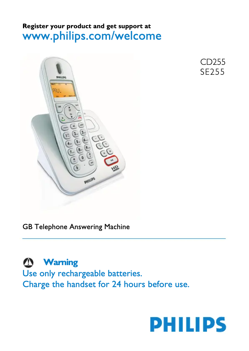 Imagen de la primera página del manual del dispositivo CD255