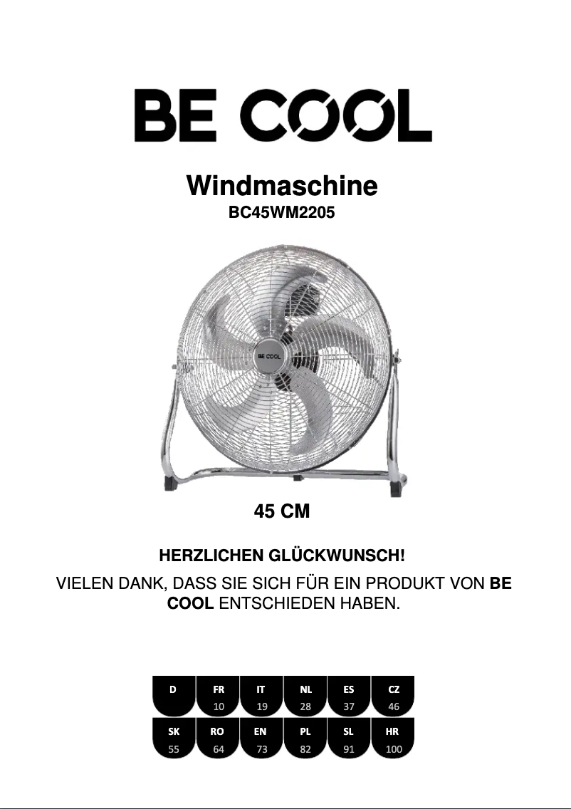 Imagen de la primera página del manual del dispositivo BC45WM2205