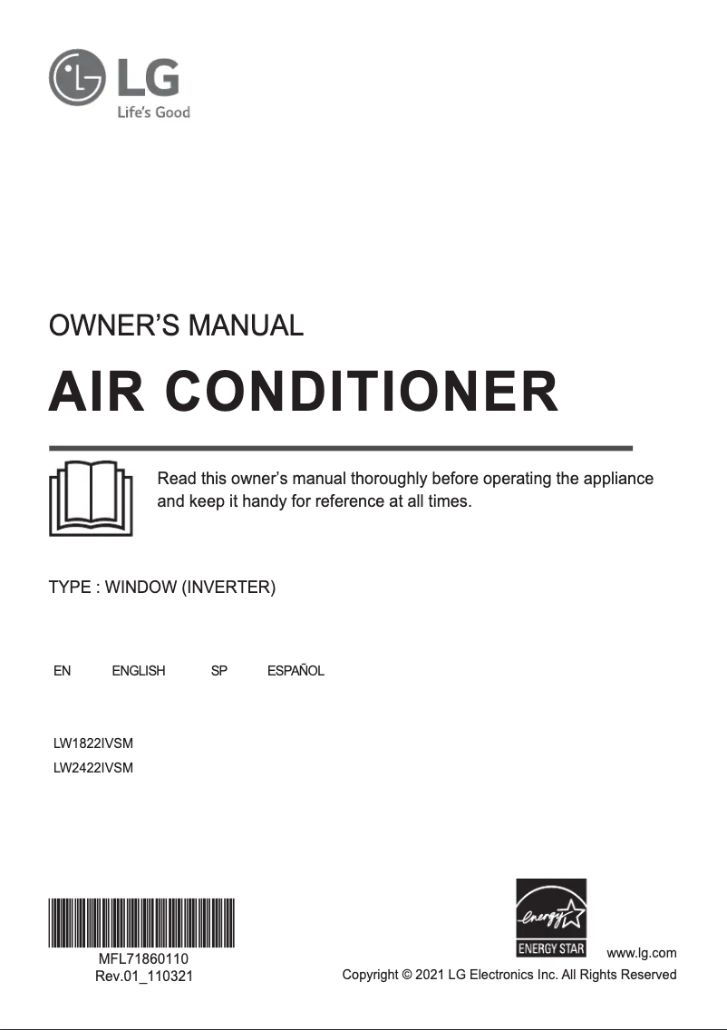 Imagen de la primera página del manual del dispositivo LW2422IVSM