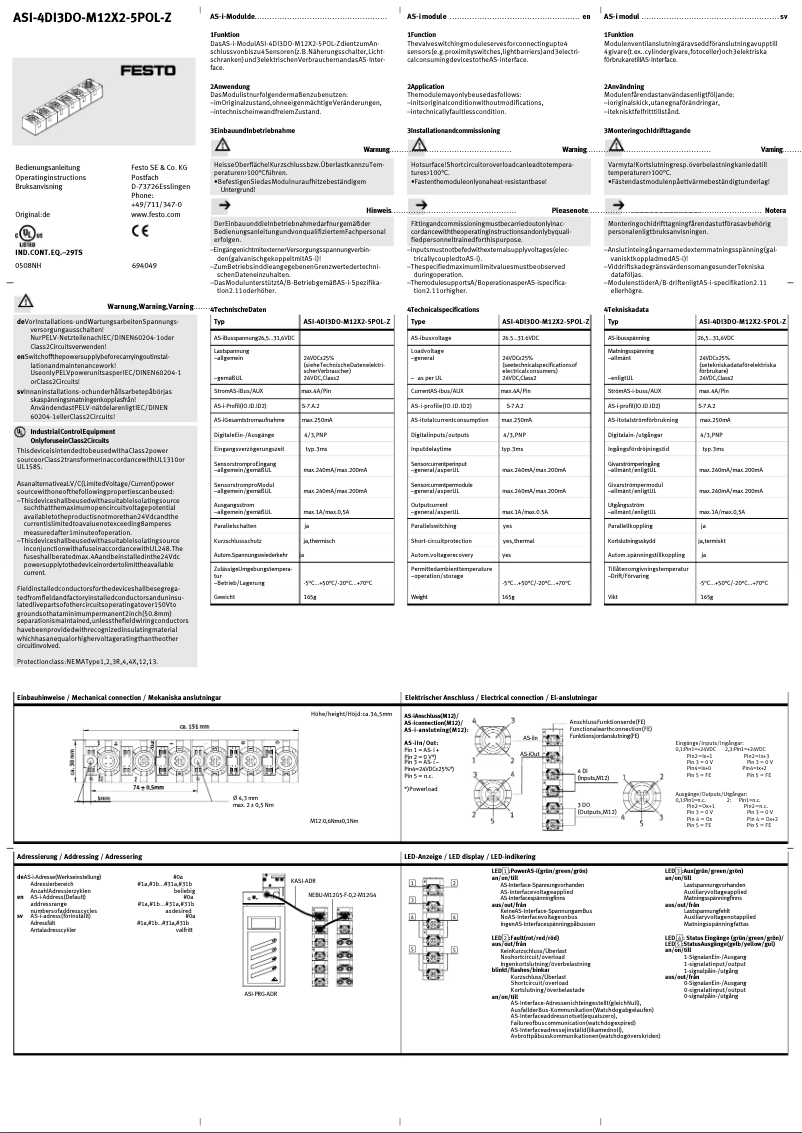 Imagen de la primera página del manual del dispositivo ASI-4DI3DO-M12X2-5POL-Z